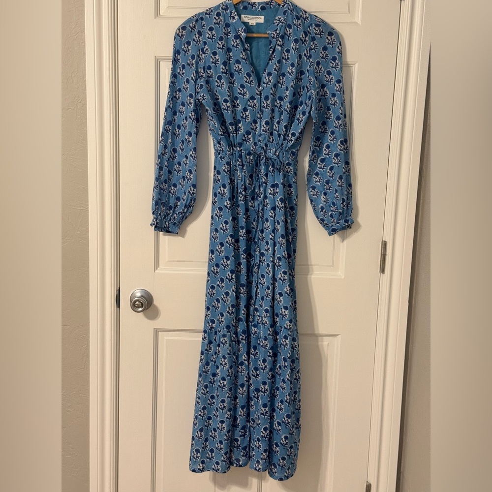 Emerson Fry Dress Women  India Collection  Maxi Floral Organic Long Sleeve
